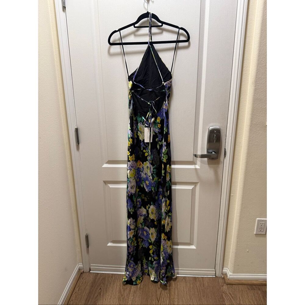 Line & Dot Bloom Floral Halter Neck Maxi Dress Cocktail Party Dress size S NWT - Picture 6 of 6